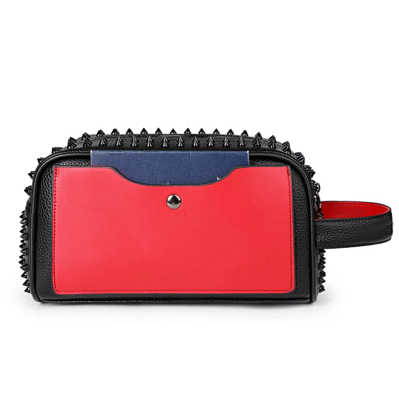 Fashion Rivet Design Men/Women High Quality Bag PU Leather