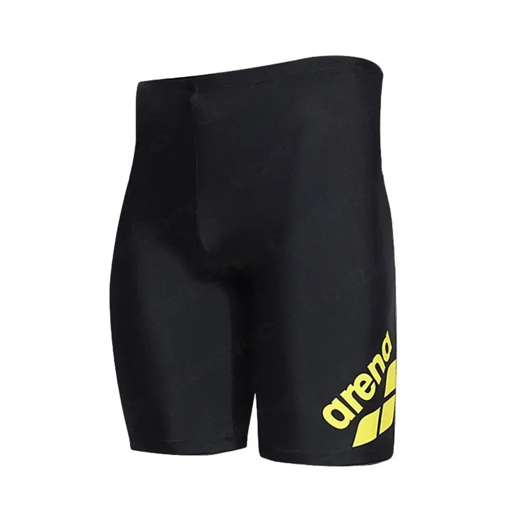 Men Swim Jammer Swimming Trunks Professional Swim Surf Trunks Summer Beach Lycra Quick Dry Uv Protection Gym Tights Shorts