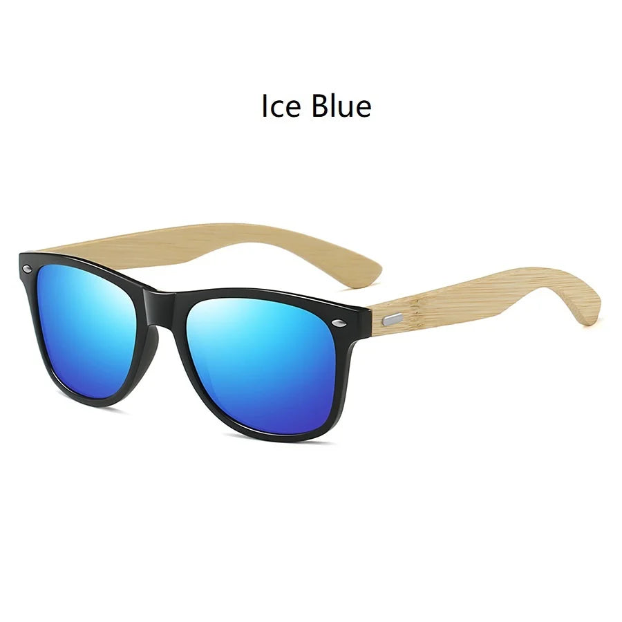 Fashion Bamboo Wood Vintage Square Sunglasses Men/Women Luxury Brand Designer Sun Glasses Wooden Driving Fishing UV400 Eyewear