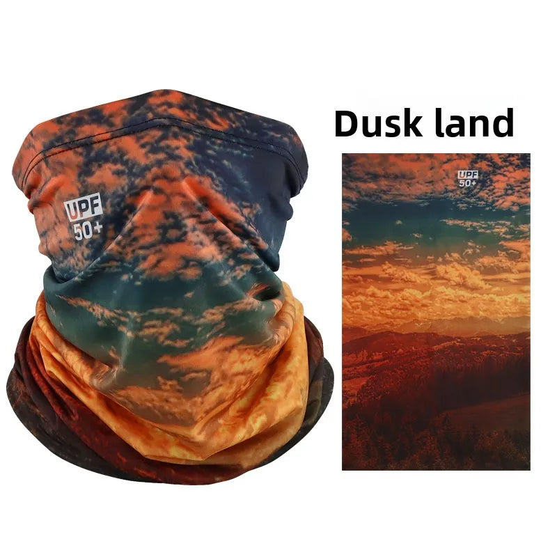 Sun protection face mask, cycling sun protection neck gaiter, unisex fishing ice silk magic headscarf, summer thin neck scarf