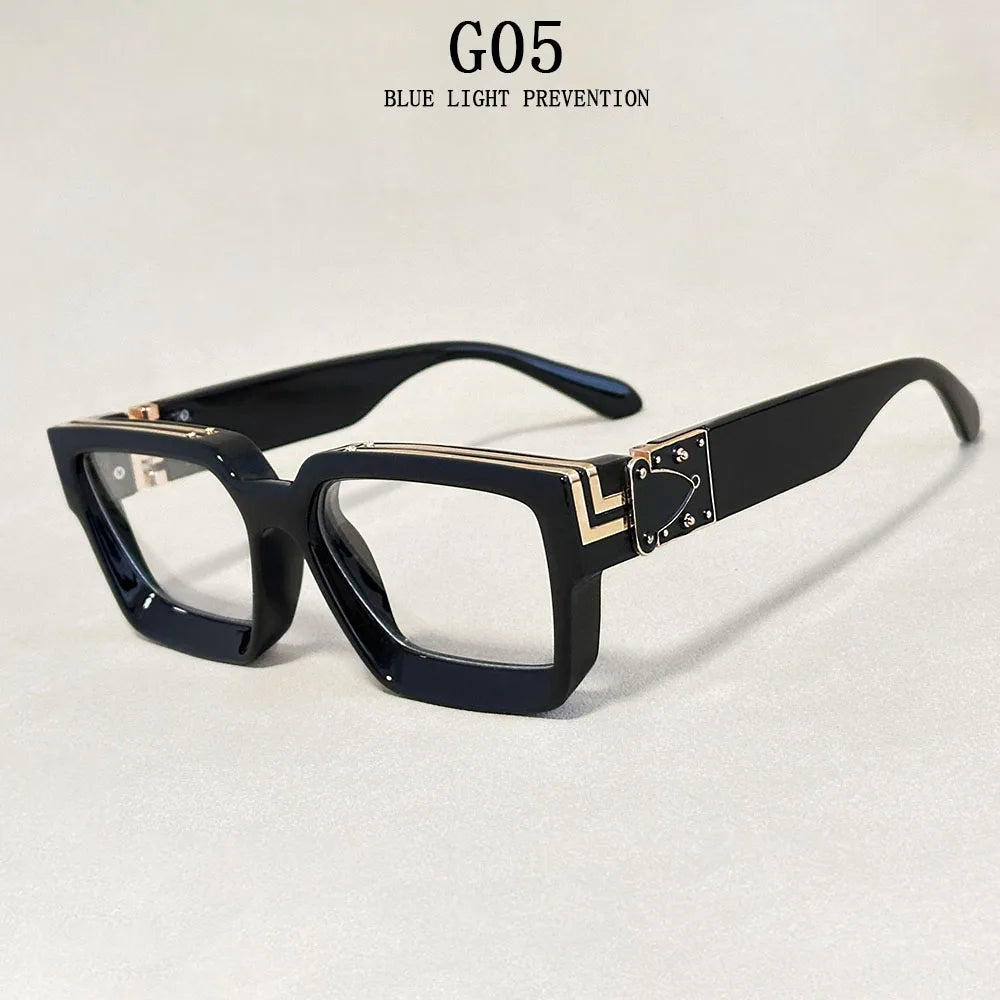 Senior Square Sunglass Men/Women Vintage Millionaire Sunglasses Women Silver Retro Fashion Glasses