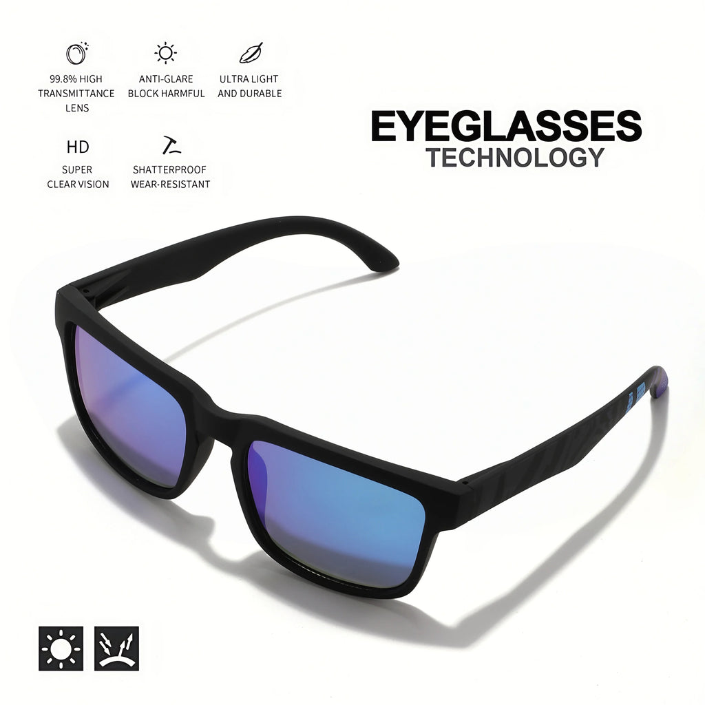 4PCS Square Sports Sunglasses with Designer Temple Pattern - UV400 for Men/Women, Beach Vacation
