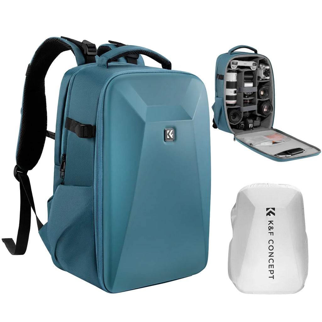 K&F CONCEPT 22L Camera Bag Large Capacity Travel Photography Backpack Waterproof Men's backpack Bag DSLR/SLR Camera Rain Cover