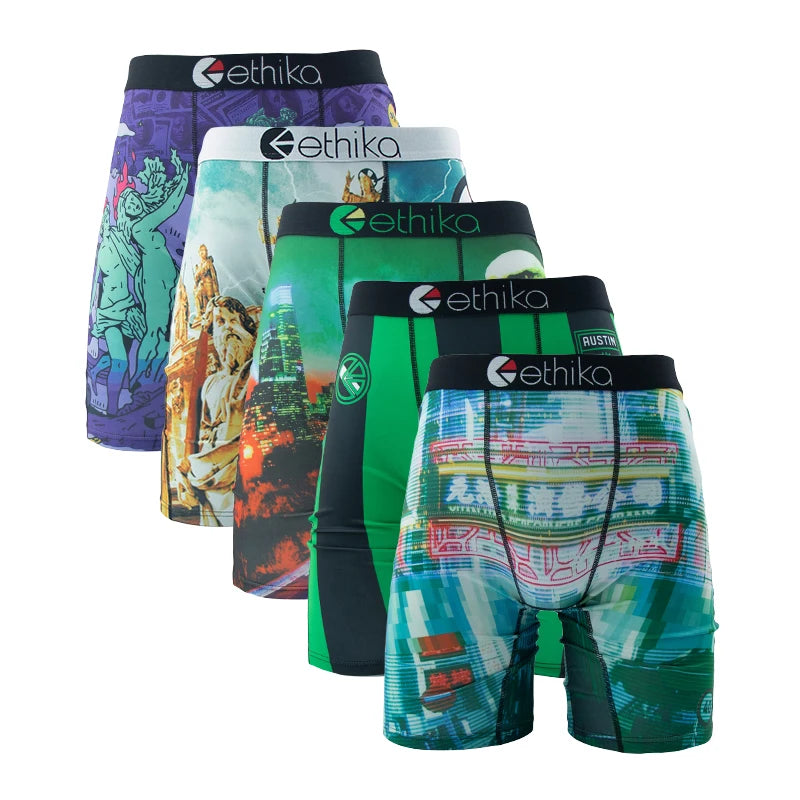 5pcs ETHIKA Men Underwear Breathable Underpants Boxer brief