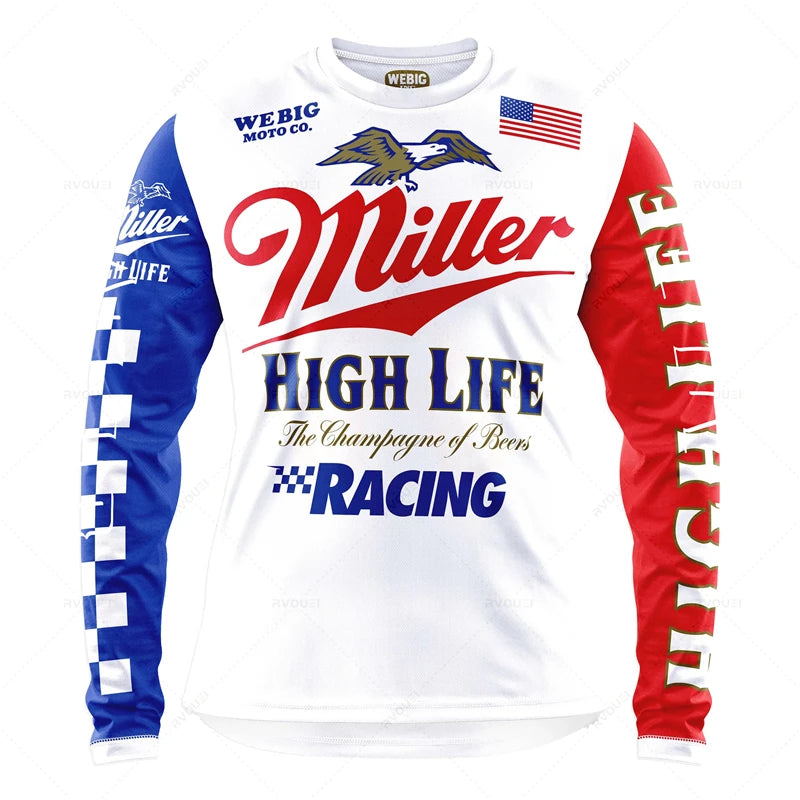 Camping Downhill Jerseys, Mountain Bike, MTB Shirts,Offroad MX Motorcycle Clothing, Motocross Sportwear, Fishing Hunting Clothes