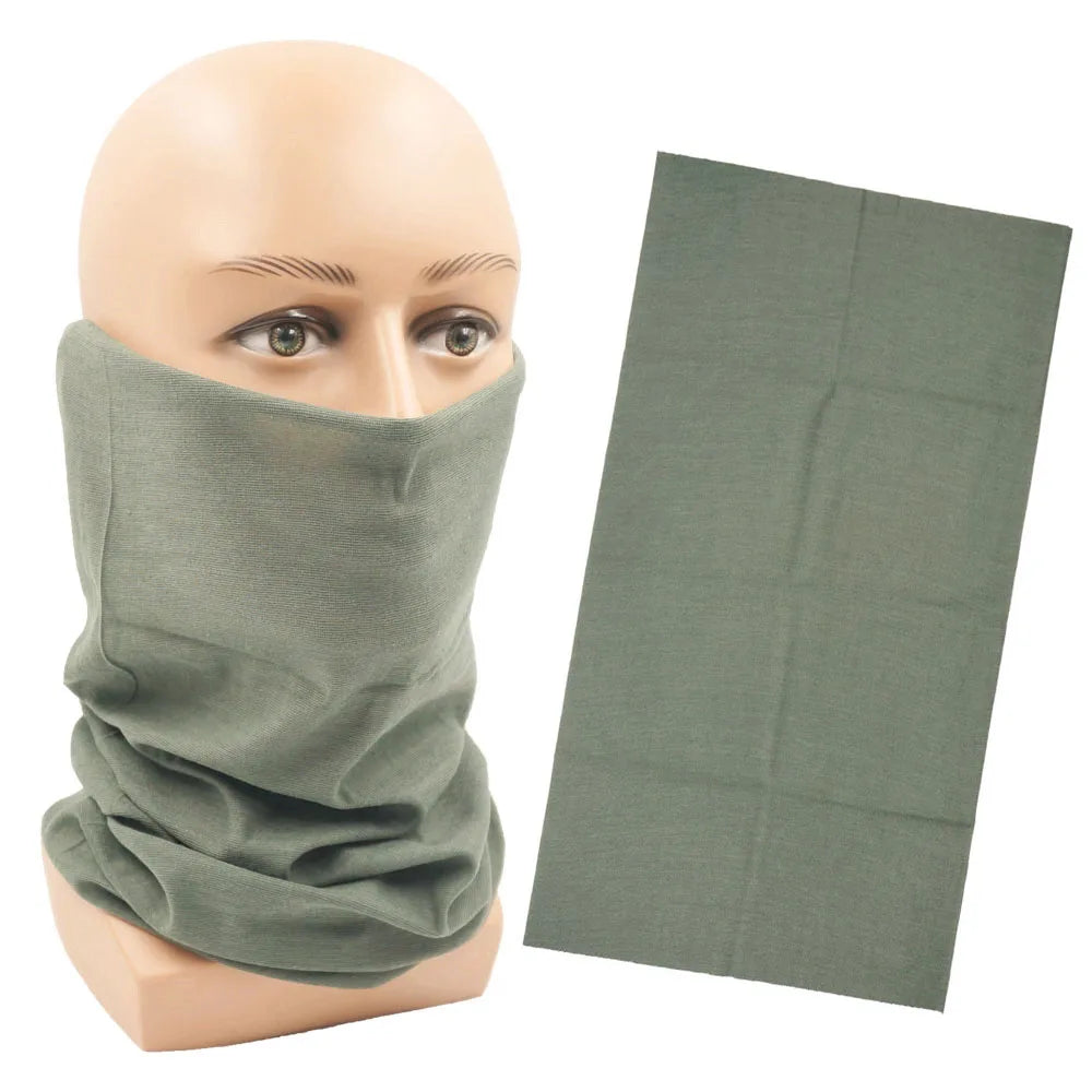 Outdoor Magic Bandana Solid Dyeing Color Cycling Hiking Scarves Fashion Headwrap Neck Tube Cover Fishing Windproof Face Mask