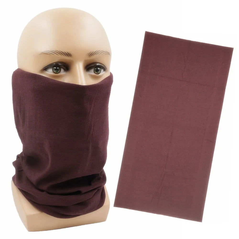 Outdoor Magic Bandana Solid Dyeing Color Cycling Hiking Scarves Fashion Headwrap Neck Tube Cover Fishing Windproof Face Mask