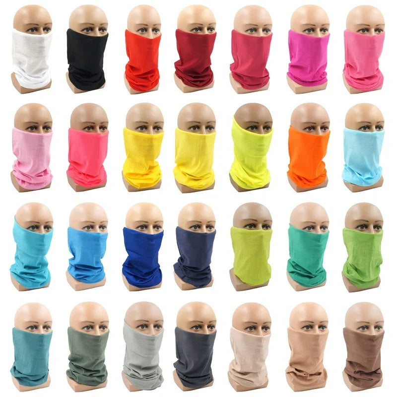 Outdoor Magic Bandana Solid Dyeing Color Cycling Hiking Scarves Fashion Headwrap Neck Tube Cover Fishing Windproof Face Mask