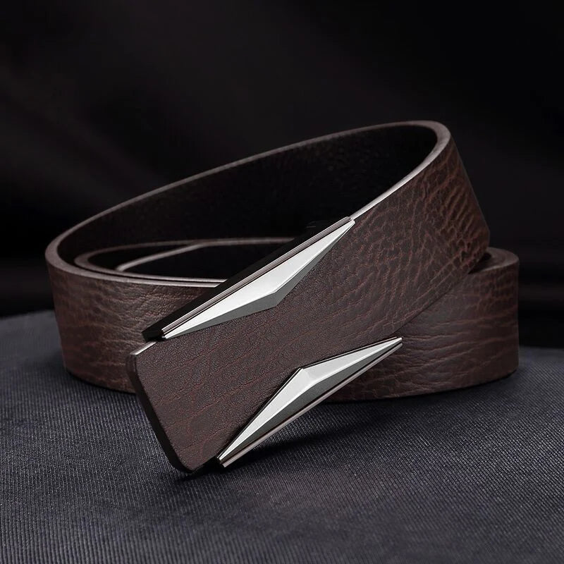 Luxury Brand Belts for Men  Fashion Shiny Coffee Design Buckle High Quality Waist Shaper Leather genuine Belts