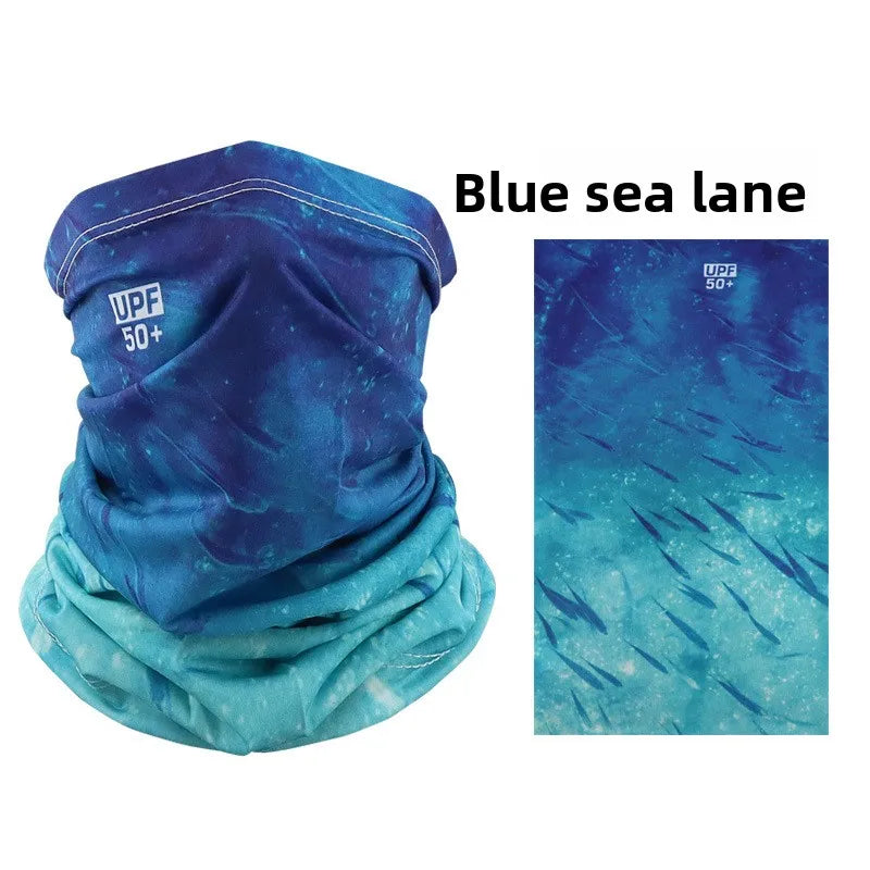 Sun protection face mask, cycling sun protection neck gaiter, unisex fishing ice silk magic headscarf, summer thin neck scarf