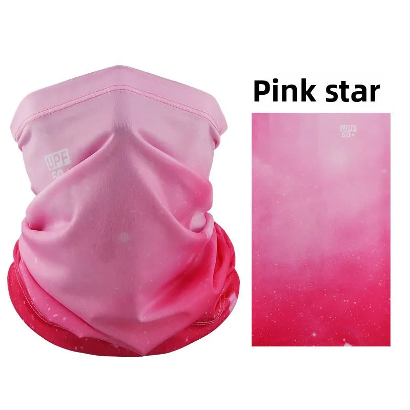 Sun protection face mask, cycling sun protection neck gaiter, unisex fishing ice silk magic headscarf, summer thin neck scarf