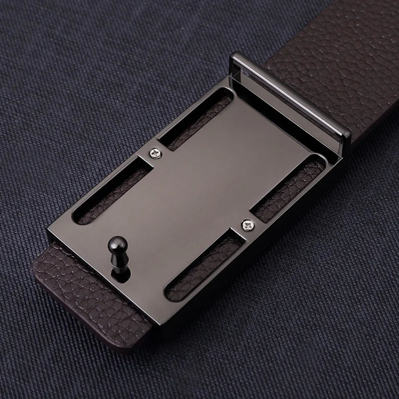 Luxury Brand Belts for Men  Fashion Shiny Coffee Design Buckle High Quality Waist Shaper Leather genuine Belts